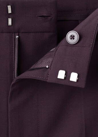 MANGO Wide leg Pleat-Front Pants 'Piping' in Purple