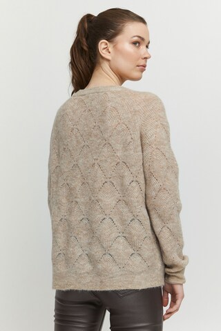 b.young Knit Cardigan in Beige