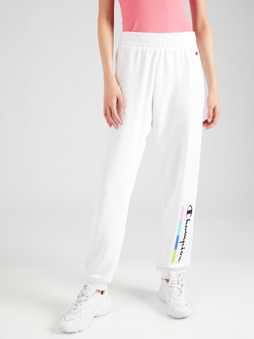 Effilé Pantalon Champion Authentic Athletic Apparel en blanc : devant