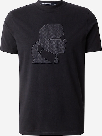 juoda Karl Lagerfeld Marškinėliai: priekis