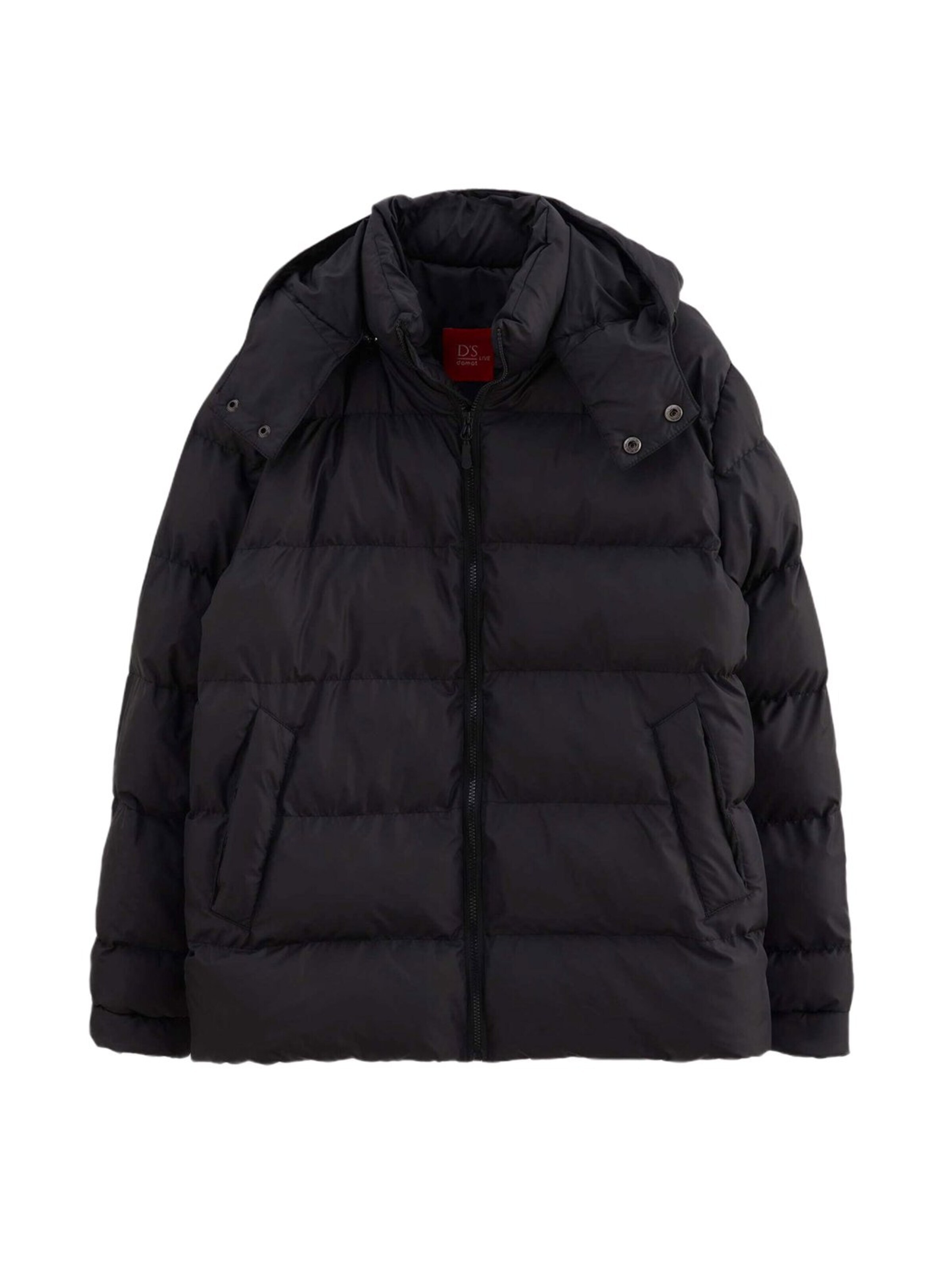 D’S Damat Winterjas in Zwart: voorkant
