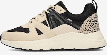 Baskets basses 'Carocel' POSH by Poelman en beige : devant