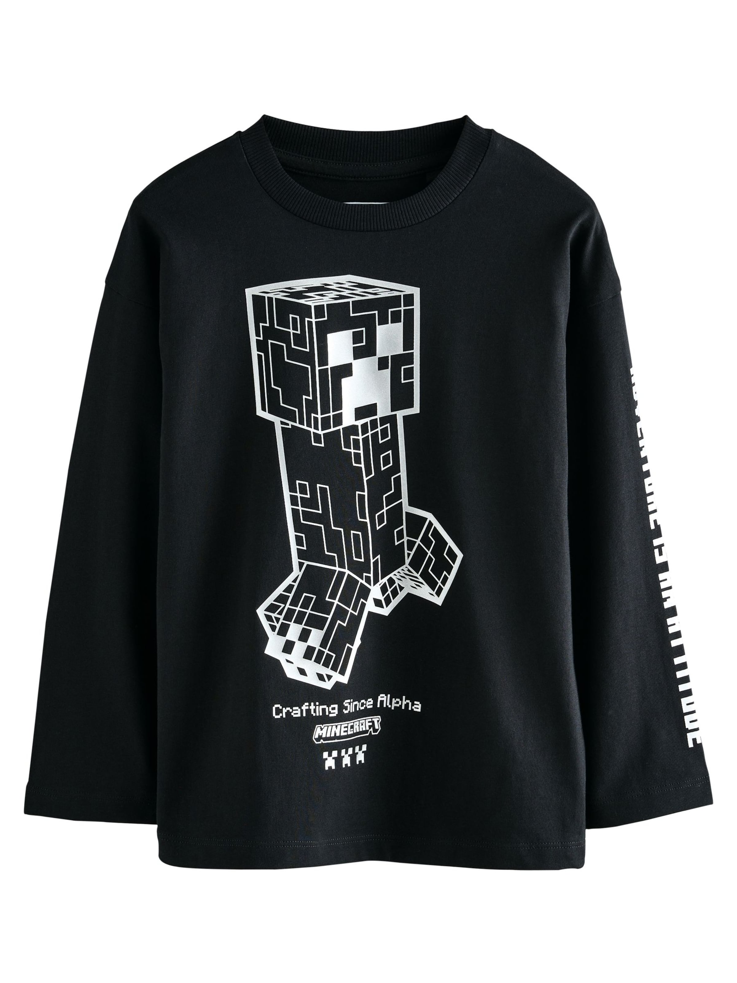 Next Shirt 'Minecraft' in Schwarz: Vorderseite