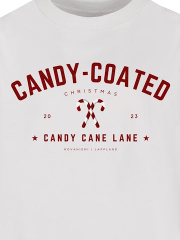 F4NT4STIC Shirt 'Weihnachten Candy Coated Christmas' in White