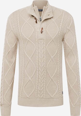 JACK & JONES Sweater 'JEAN' in Beige: front