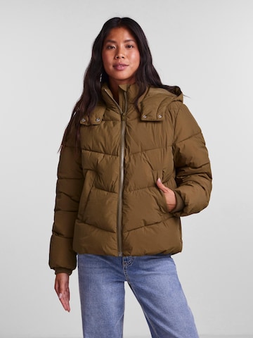 PIECES Winter Jacket 'Jamilla' in Brown: front