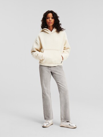 Karl Lagerfeld Sweatshirt 'Teddy' i vit