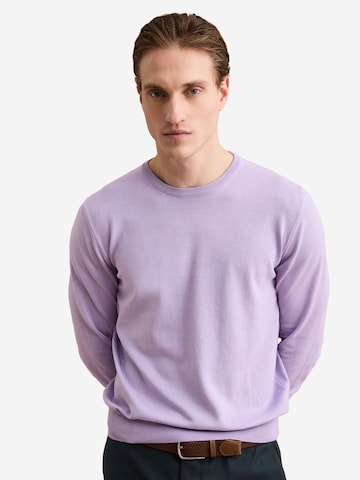 Pull-over Il Lanificio en violet : devant