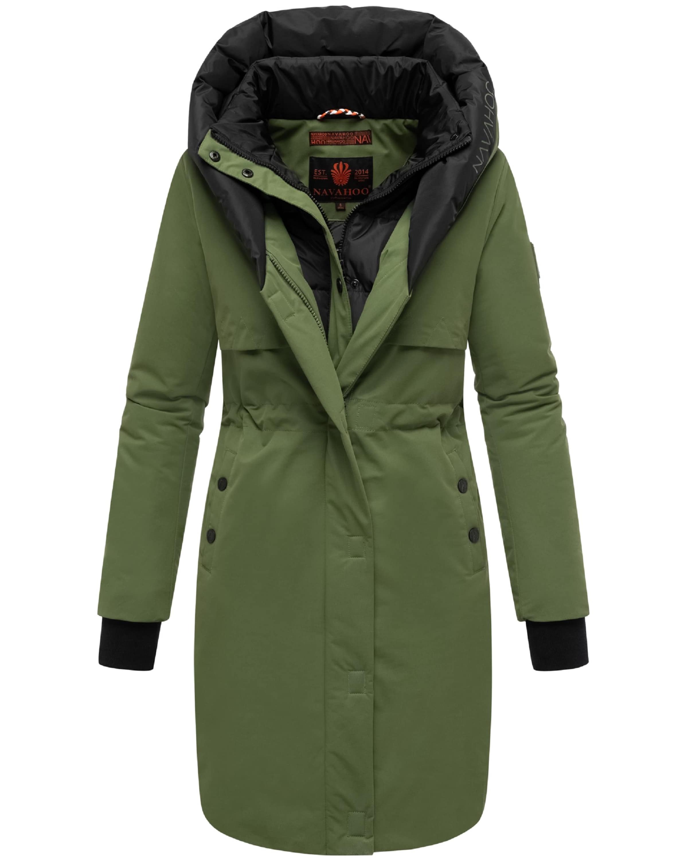 NAVAHOO Зимно палто в зелено: отпред