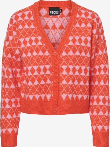 Pieces Petite Knit Cardigan 'NAOMI' in Orange: front