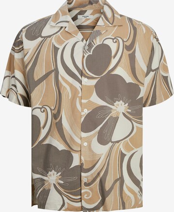 JACK & JONES Button Up Shirt 'Palma Resort' in Beige: front