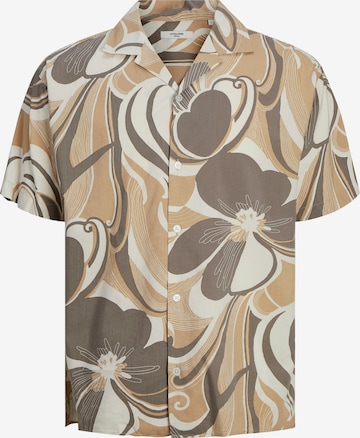 JACK & JONES جينز مريح قميص 'Palma Resort' بلون بيج: الأمام