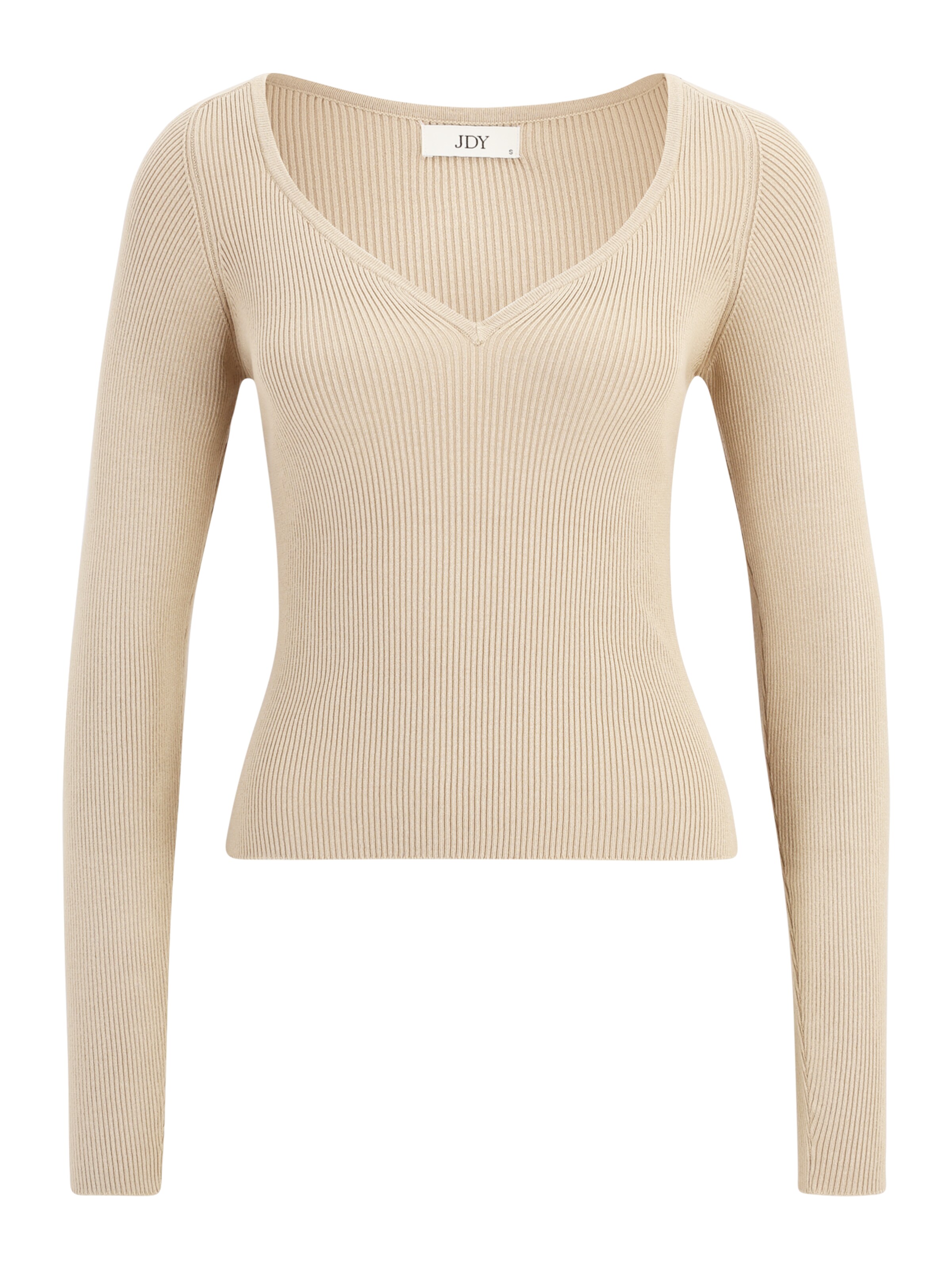 JDY Pullover 'JDYPLUM MIA' in Beige: Vorderseite
