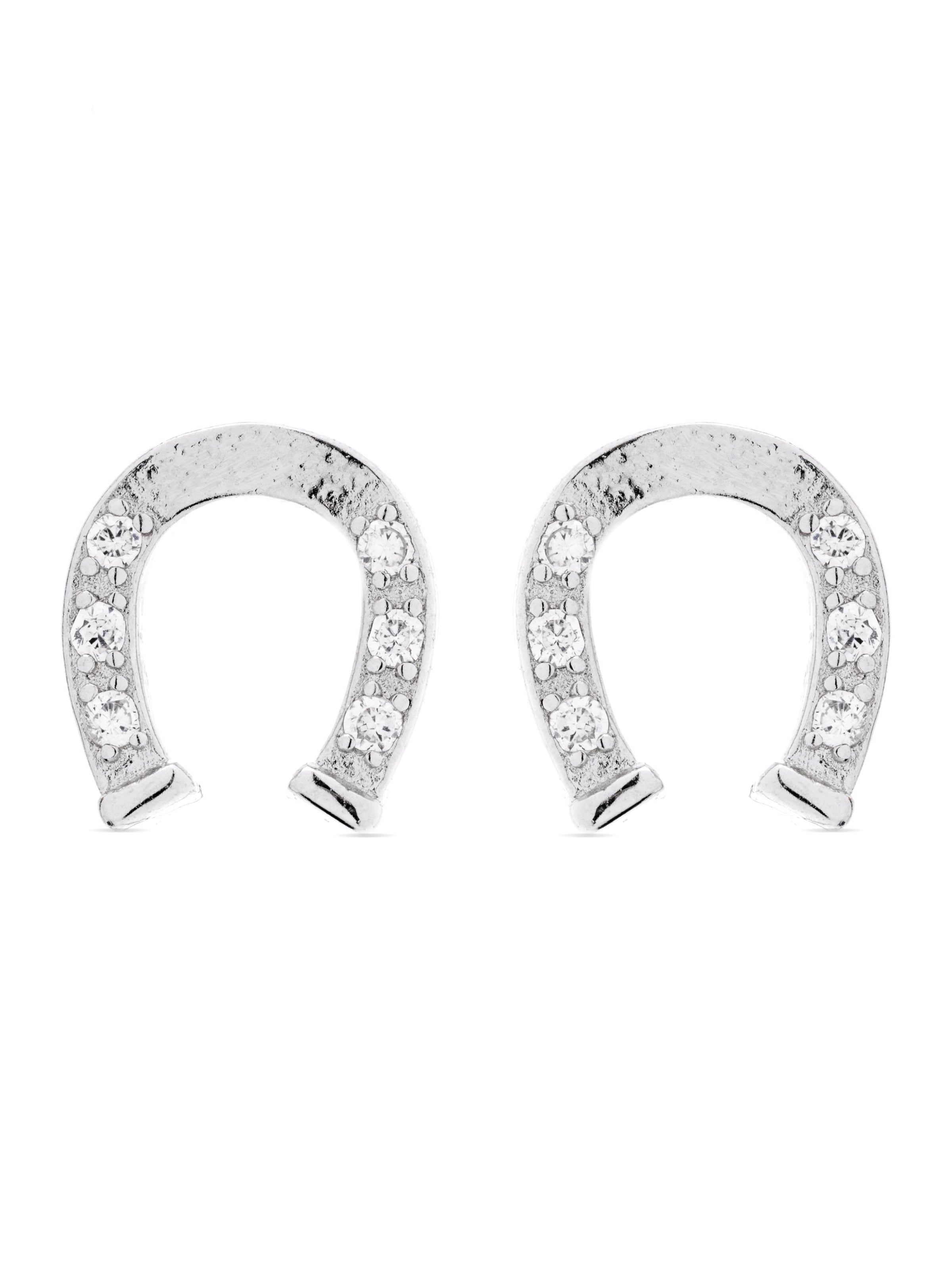 Luxenter Øreringe 'INFINITY' i hvid: forside