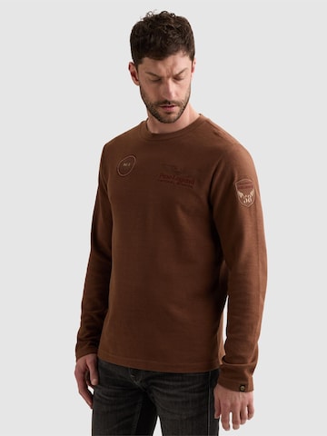 PME Legend - Camiseta 'T-shirt with long sleeves and artworks' en marrón: frente