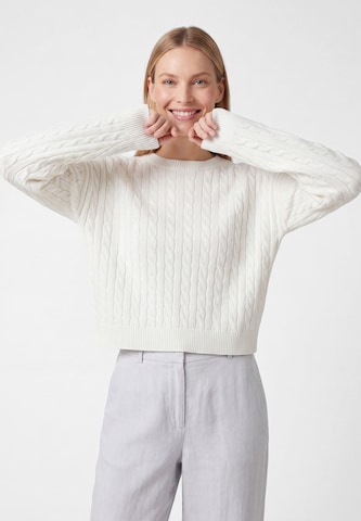 usha WHITE LABEL - Pullover 'Minimalistic' em branco: frente
