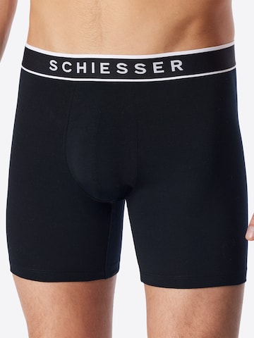 SCHIESSER Langer Boxershort ' 95/5 Multi ' in Schwarz: Vorderseite