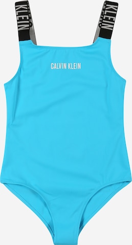 Calvin Klein Swimwear Бански костюм в синьо: отпред