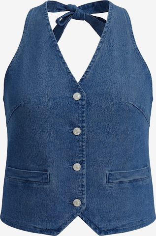 Imily Bela Мъжка елек за костюм в синьо: отпред