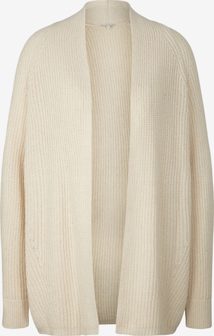 TOM TAILOR Knit Cardigan in Beige: front