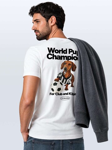 Neverless Shirt 'Soccer Dackel'‌‌ in Weiß