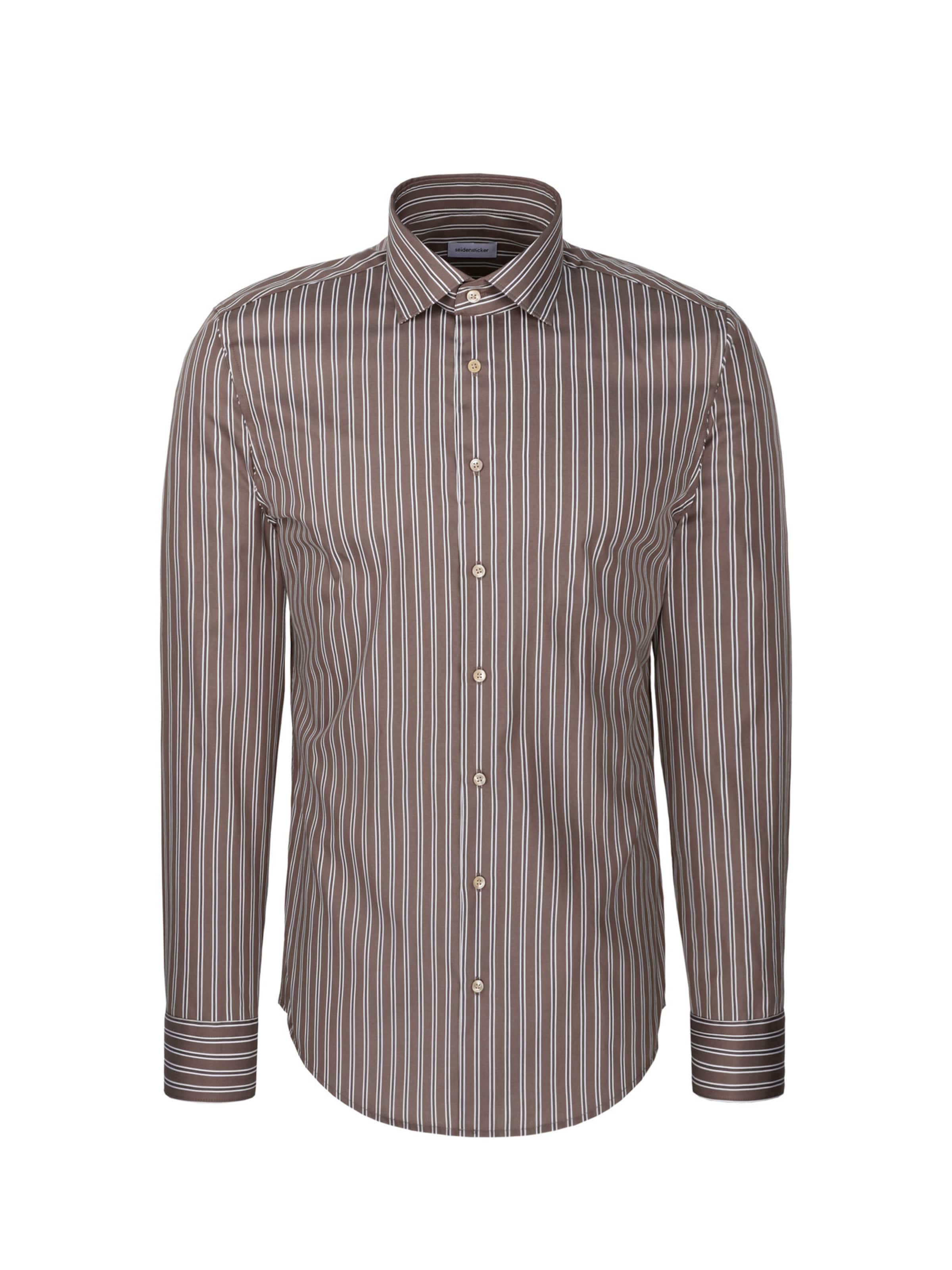 Coupe slim Chemise business SEIDENSTICKER en marron