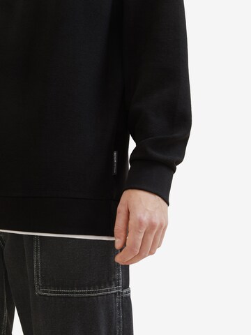 TOM TAILOR DENIM Sweatshirt in Schwarz