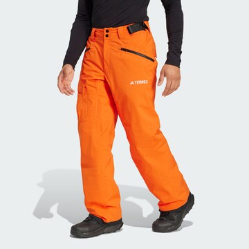 ADIDAS TERREX Regular Outdoor trousers 'Xperior 2L' in Orange: front