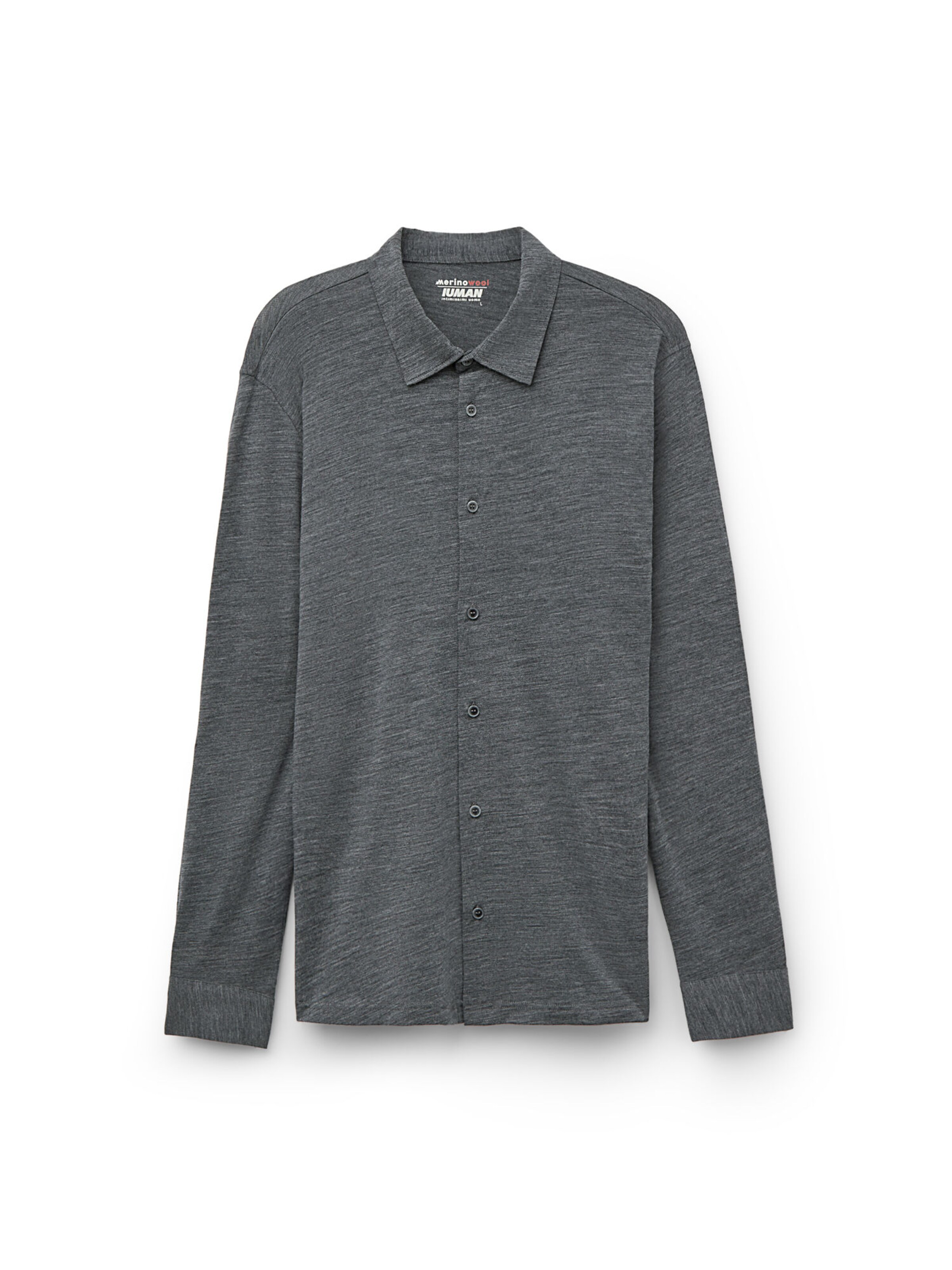 IUMAN Intimissimi Uomo Regular Fit Hemd in Grau: Vorderseite