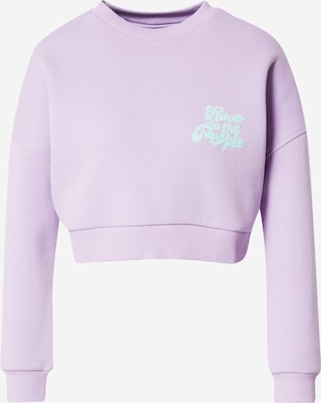 On Vacation Club Sweatshirt 'Flower' in Purple: front