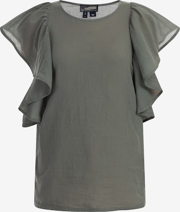 DreiMaster Vintage Blouse in Groen: voorkant