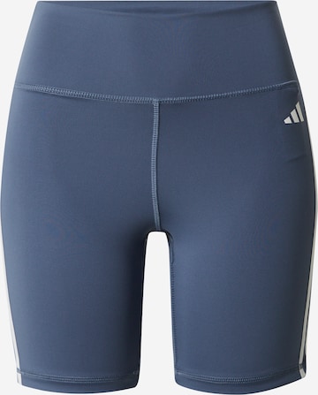 ADIDAS PERFORMANCE Skinny Workout Pants 'Essentials' in Blue: front