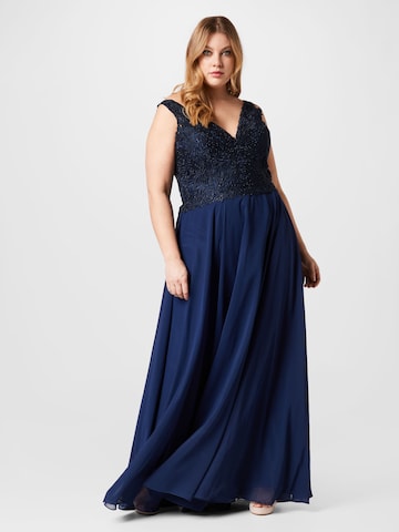My Mascara Curves Evening dress in Blue: front