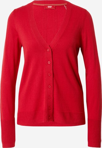 ESPRIT Knit Cardigan in Red: front