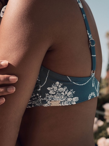 LAURA ASHLEY Bustier Bikinitop in Blauw