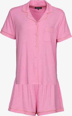 Loungeable Short Pajama Set in Pink: front