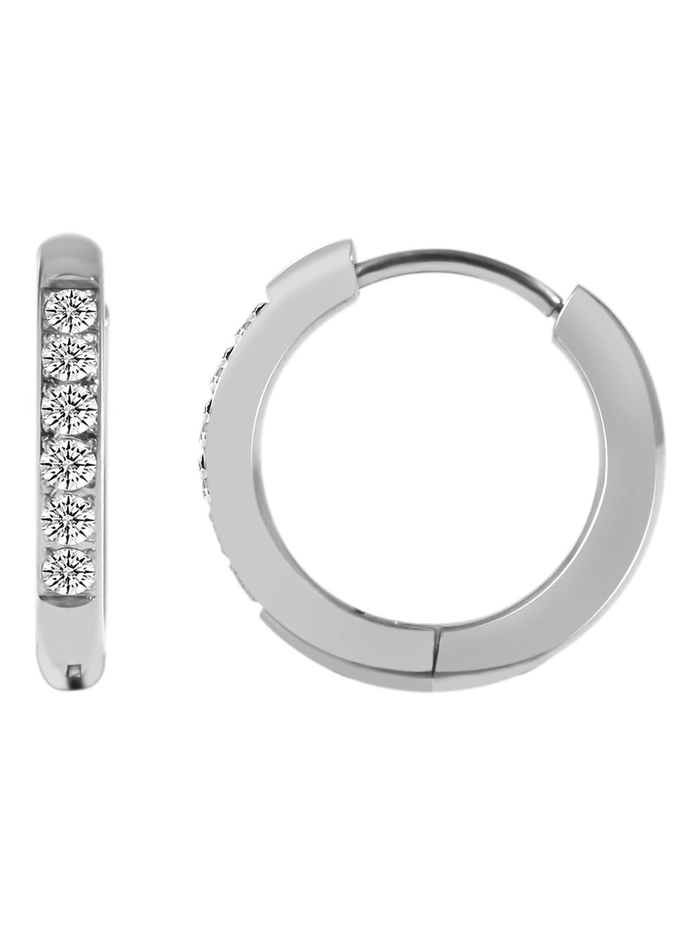 Akzent Earrings 'Edelstahl, hautverträglich, D: 12 mm' in Silver