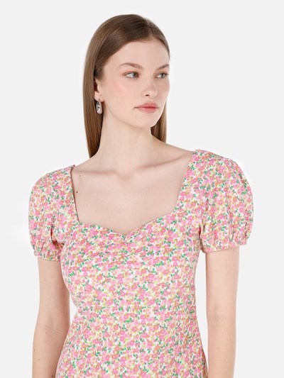 Colin's Kleid in grün / rosa / hellpink / weiß, Produktansicht