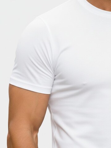 Line One Functioneel shirt 'Herren T-Shirt – T-Shape, Rundhals, Baumwolle' in Wit