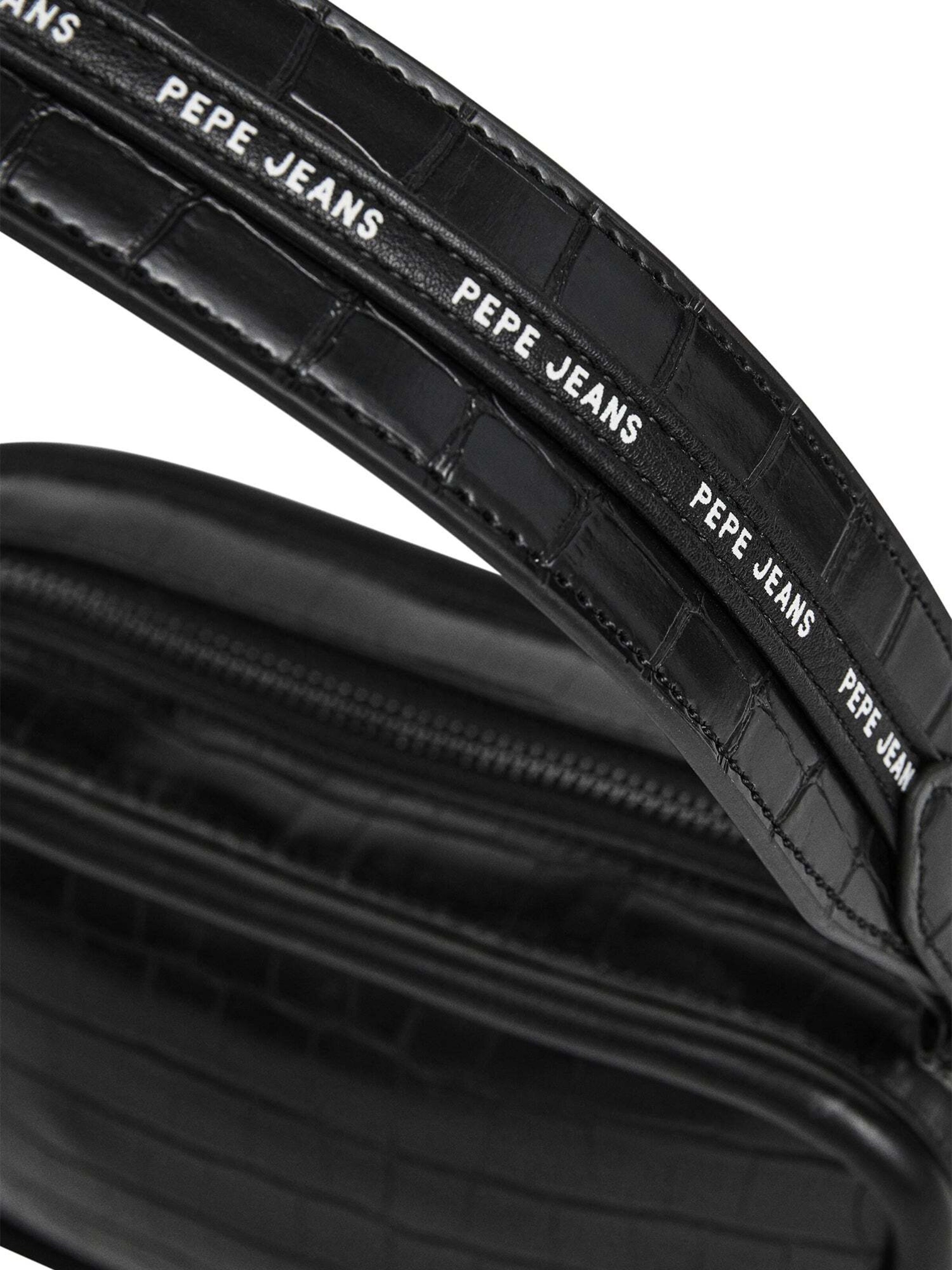 Pepe Jeans Schoudertas ' KEYRA CROCO ' in Zwart