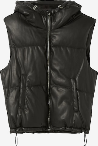 Gilet Bershka en noir : devant