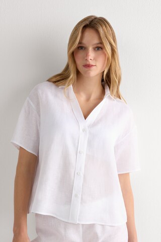 INTIMISSIMI Blouse 'The Pure Linen' in White: front