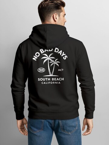 Neverless Zip-Up Hoodie 'No Bad Days' in Black