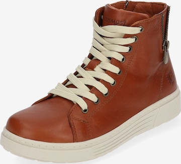 COSMOS COMFORT High-Top Sneakers in Brown: front