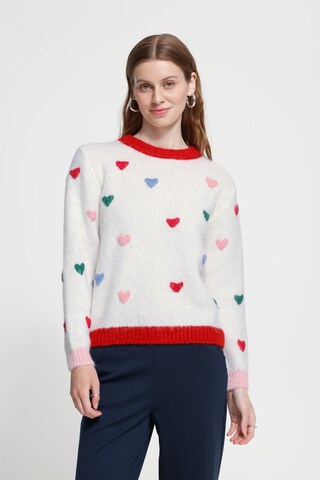 ICHI Pullover i hvid: forside
