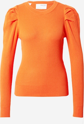 SELECTED FEMME Sweter 'ISLA' w kolorze pomarańczowy: przód