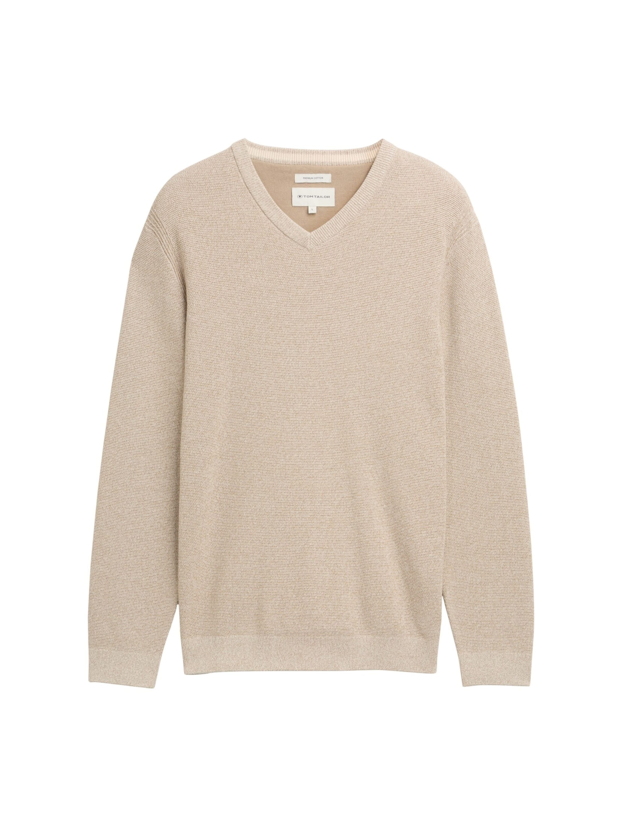 Pull-over TOM TAILOR en beige : devant