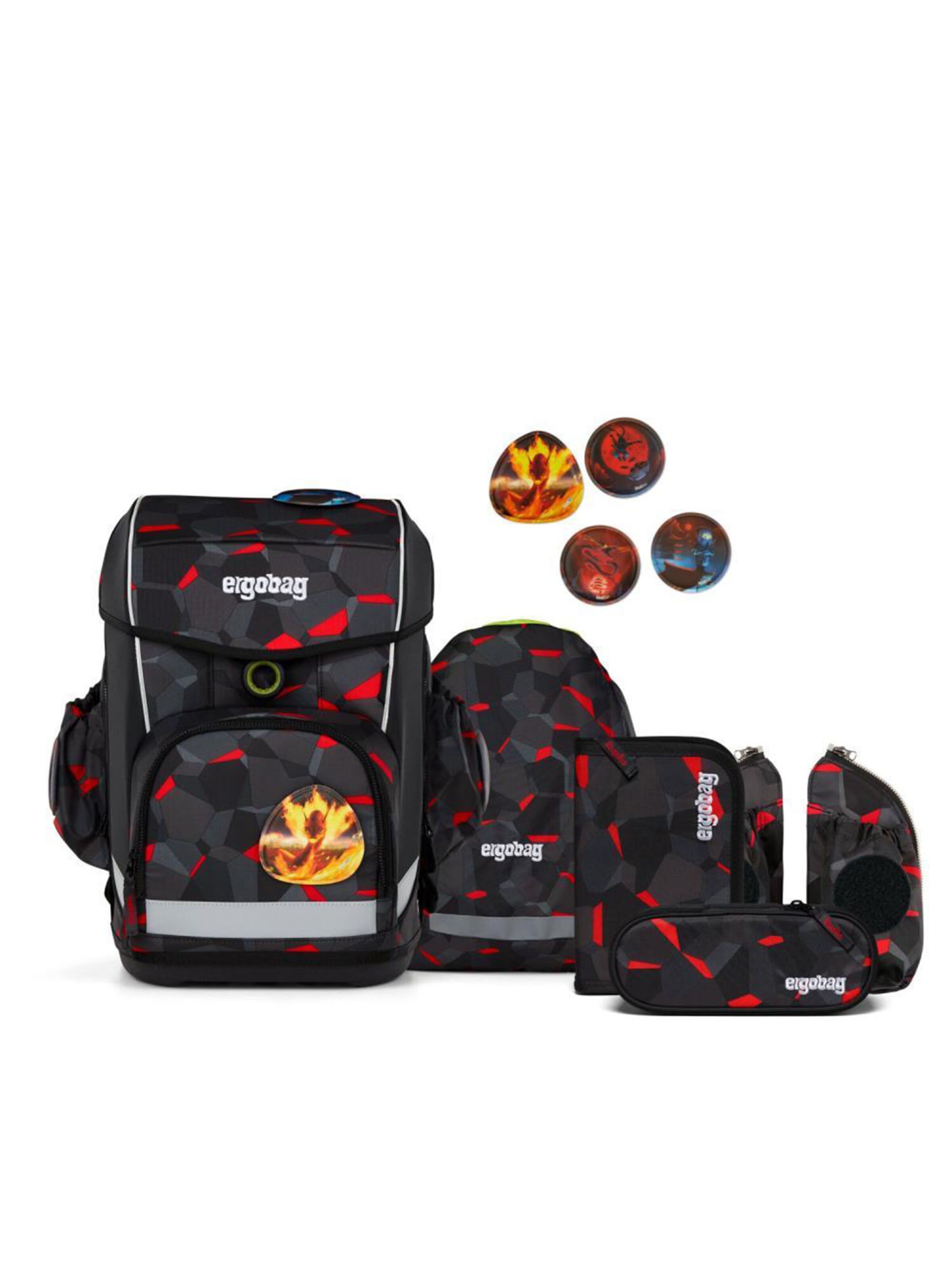 ergobag Rucksack 'Cubo Light Schulranzen Set'‌‌‌ in Grau: Vorderseite