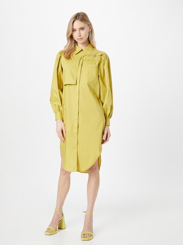 Robe-chemise 'BLUR' Copenhagen Muse en jaune : devant