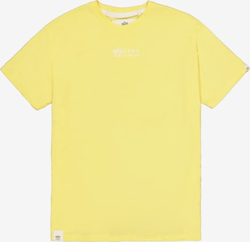 T-Shirt ALPHA INDUSTRIES en jaune : devant